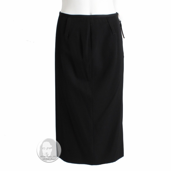 Jean Paul Gaultier Skirt Femme Label Black Chunky Zip Pencil Style US 8 - Picture 1 of 8